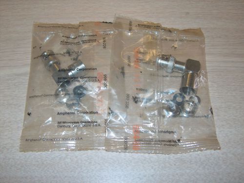 LOT OF 2 AMPHENOL 90 DEG. CONNECTOR / PLUGS 999-226 **NEW**