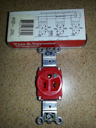 Pass &amp; Seymour Single Receptacle 8301-Red - LOT 0f 20