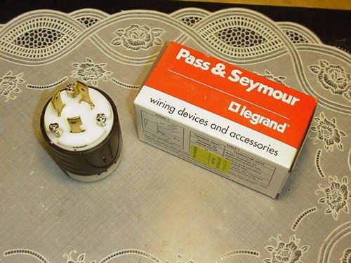 Pass &amp; seymour l630-p turnlok plug 250v 30a 2 pole new in box! for sale