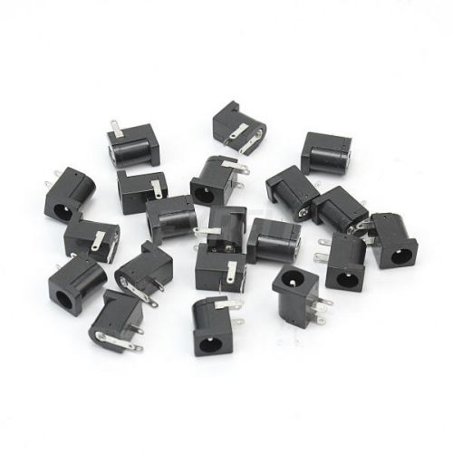20 pcs black 5.5x2.1mm charger power socket outlet dc-005 connecter new for sale
