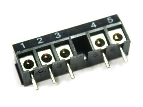 50P 5-way 5 Pin Screw Terminal Block Connector 5mm Pitch Panel PCB Mount