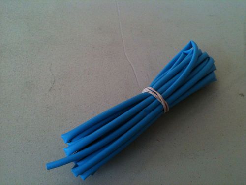 1/8&#034; id / 3mm thermosleeve blue polyolefin 2:1 heat shrink tubing - 50&#039; section for sale