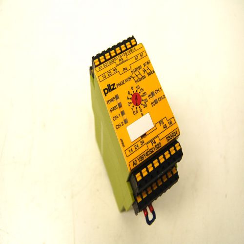 Pilz pnoz xv3p 30/24 vdc 3n/o 2n/o t safety relay #787510 w/ timer monitoring for sale