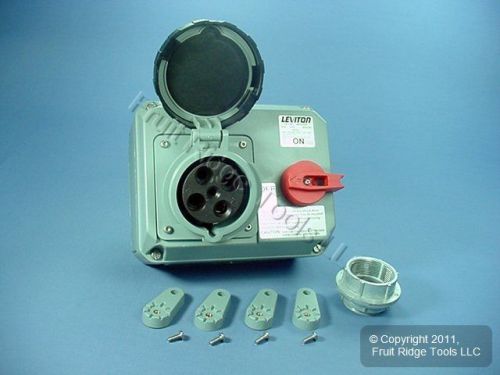 New leviton pin sleeve 60a 600v 3? interlock power switch 460mi5w boxed for sale