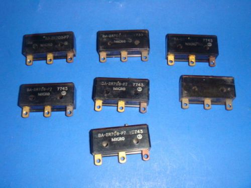 NEW LOT OF 7, MICRO SWITCH BA-2R708-P7, LIMIT SWITCH, NEW NO BOX