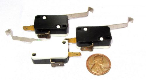 3 x Cherry Electric SPST Microswitch N.O. Open 0.1A 125V AC Lever Button E21