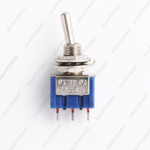 5pcs  mini toggle switch spdt on-on two position blue 6a 125v 3a 250v for sale