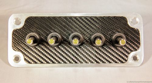 Billet : black wrap carbon fiber panel w/ led toggle switches - amber for sale