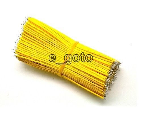 50pcs Yellow Tinning PE Wire PE Cable 100MM 10cm Jumper Wire Copper good