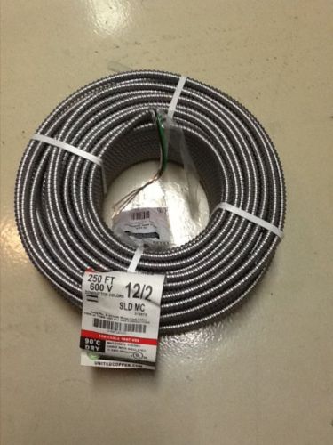 NEW 250 FEET ROLL 12/2 MC CABLE WITH GROUND WIRE