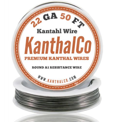 22 Gauge AWG Kanthal Wire A1 Round Resistance Wire 50ft Roll .51mm 2.04ohms/ft.