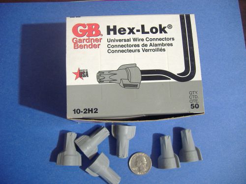 BOX OF 50 GARDNER BENDER LARGE GRAY WING WIRE NUT CONNECTORS  MADE IN USA