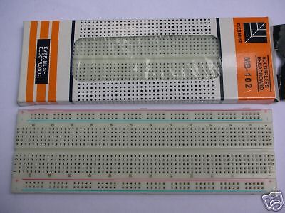 1x solderless prototype breadboard 830 tie points for tester test led pcb mb102 for sale