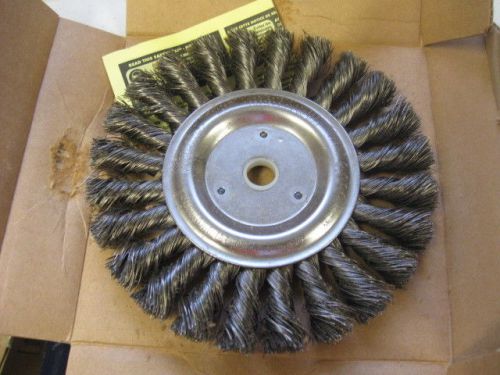 Weiler 6000 rpm 6&#034; med knot rotary wire brush 4f718 new for sale