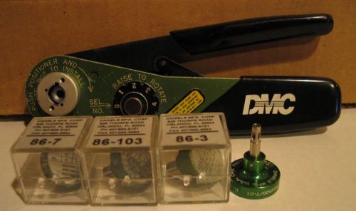 Small Green Daniels M22520/7-01 MH860 Crimper with 4 Positioners