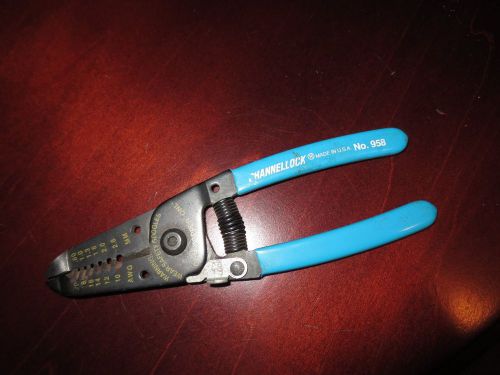 Channellock no 958 copper 6&#034; terminal wire stripper cutter crimping pliers usa for sale
