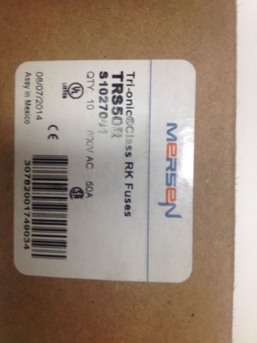 Fuse, trs-r, 50a, 600vac trs50r, box of 10 for sale