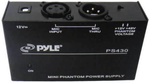 New Pyle PS430 Compact 1-Channel 48V Phantom Power Supply
