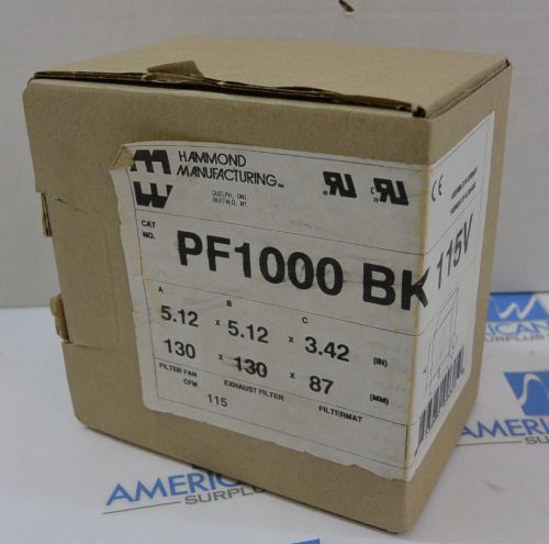 Pfannenberg pf1000 bk , filter fan ral 9011 115v 11020152050 black new in box! for sale