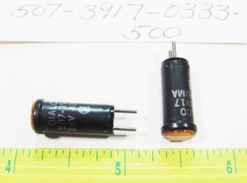 1x Dialight 507-3917-0333-500 28V 40mA Amber Flat Incandescent Cartridge