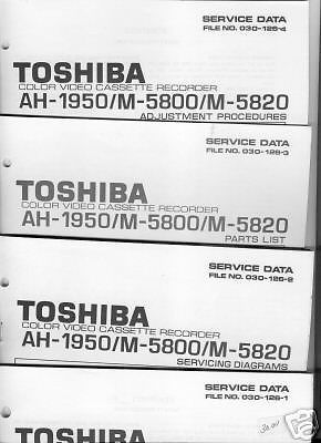 TOSHIBA AH1950 M5800 M5820  SERVICE MANUAL FREE US SHIP
