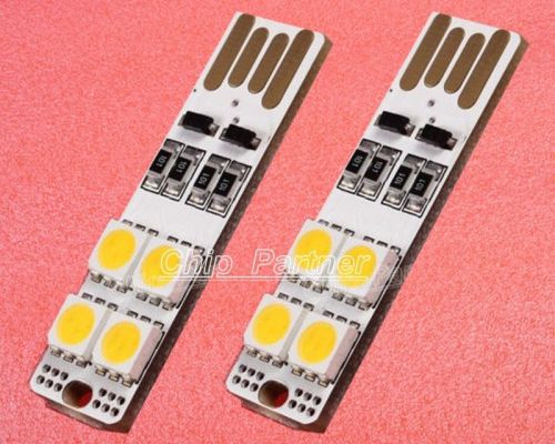 2pcs icsi006b usb light board warm white 5050 smd double-sided usb interface for sale