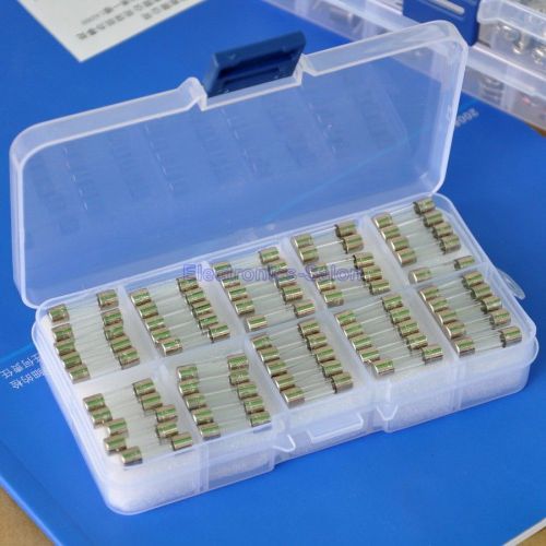Quick blow glass tube fuse assortment kit, 5x20mm, 250ma~10a. sku115001 for sale