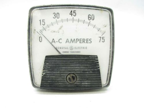 General electric ge 50-162141lspb2 0-75 ac amperes meter d456142 for sale