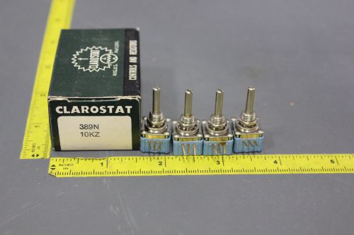 4 NEW CLAROSTAT POTENTIOMETER 10K Z TAPER 389N-10K-Z (C1-1-64A)