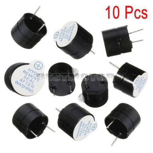 10Pcs 5V 85 dB Electromagnetic Active Buzzer Beep Continuously Black NEW