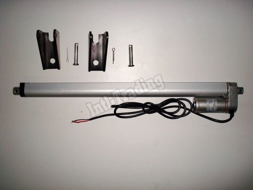 16&#034; inch linear actuator stroke 220 pound lift 12v volt dc + mounting brackets for sale