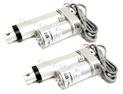 (PAIR)  2&#034; LINEAR ACTUATOR W/ ADJUSTABLE STROKE - 12V TRUCK BOAT LIFT - 450 LBS