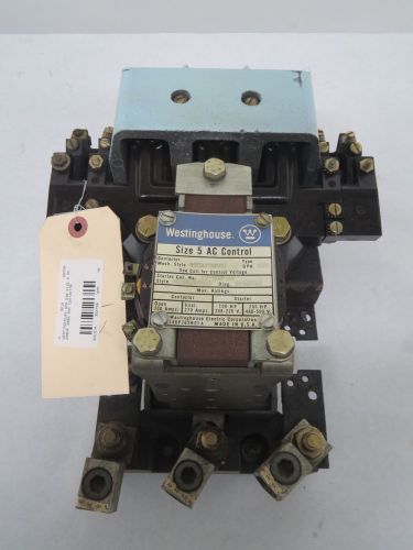 WESTINGHOUSE GPA 530 SIZE 5 AC 200HP 300A AMP CONTACTOR B352730