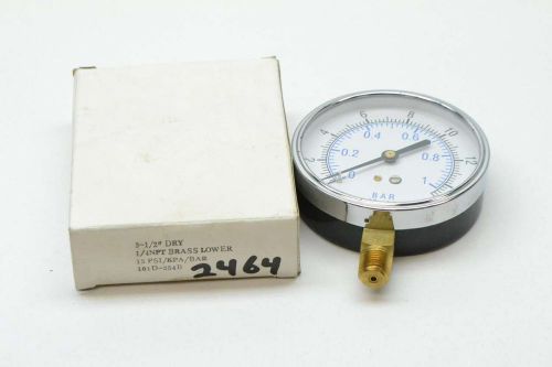 New 101d-354b 0-15psi 3 3/16in face 1/4in npt pressure gauge d403029 for sale