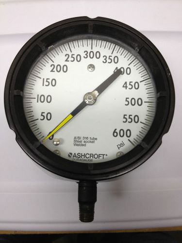 Ashcroft 4.5” High Visibility Pressure Gauge 0-600 PSI 1/4&#034; Bottom Connection