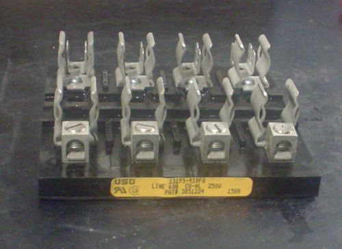 Qty 10 usd 13195-410fq 4 pole 250v fuse block - new - 60 day warranty for sale