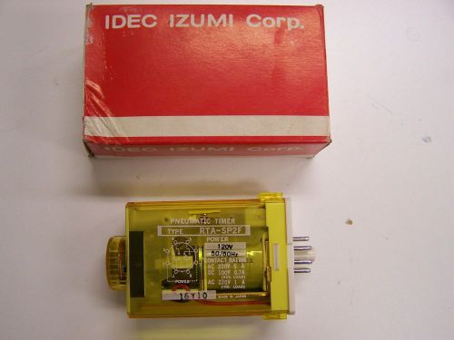 Idec Izumi RTA-SP2F Plug-in Adjustable Pneumatic Timer 120V NEW