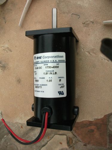 New rae corp dual voltage 12/24 volts, 5.1 amps, 1.81 in lb torque dc motor for sale