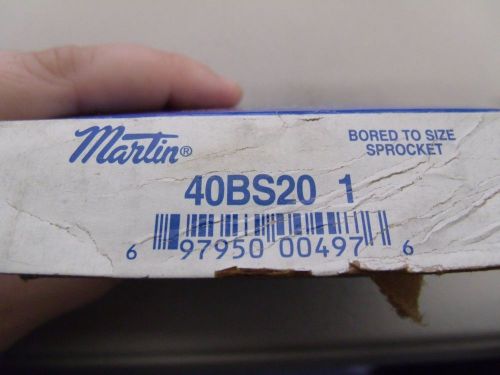 BRAND NEW MARTIN 40BS20 BORED TO SIZE SPROCKET #40 20T