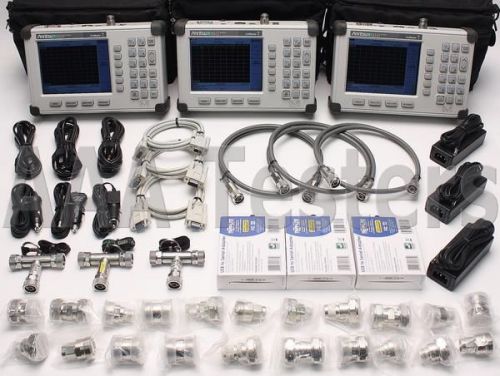 Lot of 3 anritsu s331d sitemaster cable &amp; antenna analyzer opt3 color 7/16 din for sale
