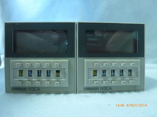 Omron h3ca-a timer 24-240vac 50-60hz 9va 4a 12-240vdc 12pin qty 2 good condition for sale