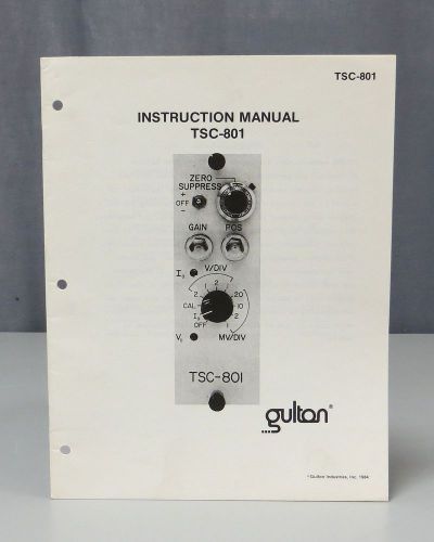 Gulton Industries TSC-801 Signal Conditioner Instruction Manual