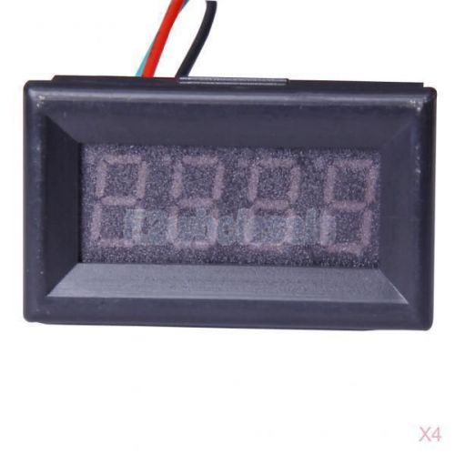 4x red 0.36&#034; led 4-digit digital voltmeter power dc 7-30v for car auto -40to85°c for sale