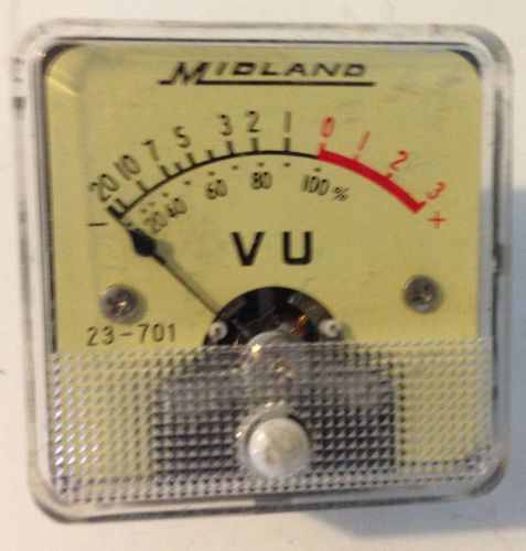 Midland V U Meter -20 to +3  23-701