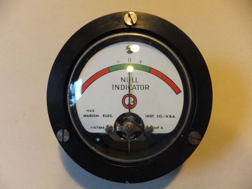 Marion Electric Null Indicator Analog Panel Meter - HS3