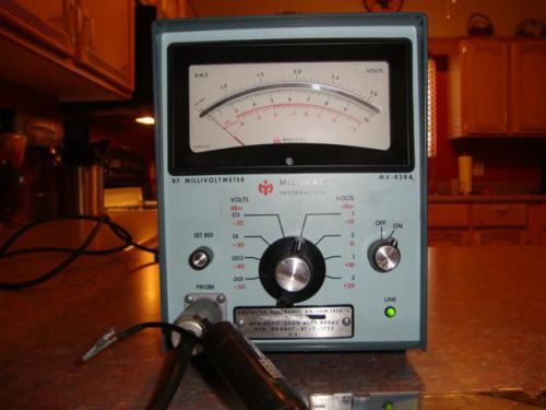 Millivac instruments rf millivoltmeter mv-828a w/rf probe for sale