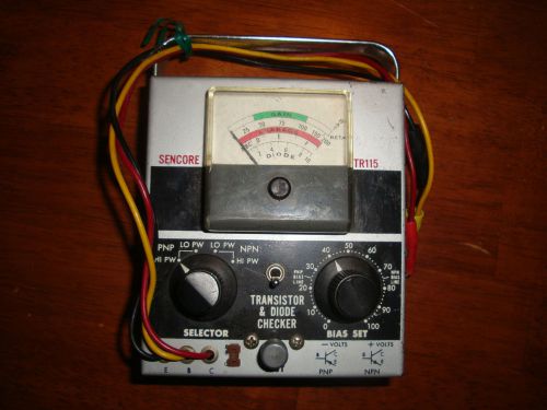 Vintage Sencore transistor &amp; diode checker Model TR115 with leads