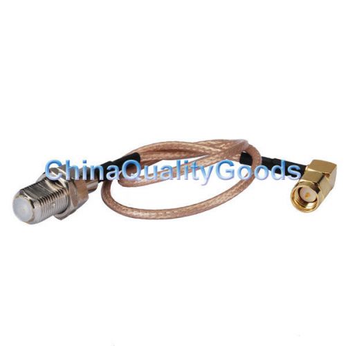 F female bulkhead straight to sma male right angle pigtail cable rg316 15cm for sale