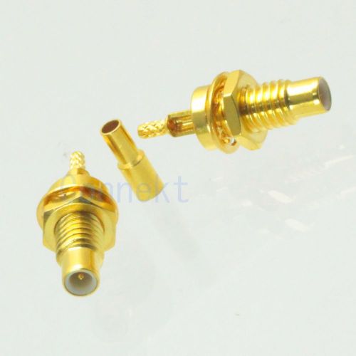 SMC male nut bulkhead crimp 1.13 mm 1.37 mm RF connector