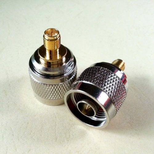 2pcs n male plug to rp-sma female jack reverse polarity adaptor adapter rp sma for sale